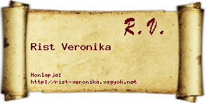 Rist Veronika névjegykártya